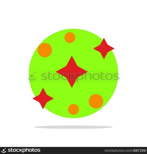 Galaxy, Space, Stars Abstract Circle Background Flat color Icon