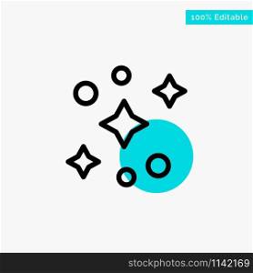 Galaxy, Space, Stars turquoise highlight circle point Vector icon