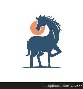 Gallant Elegant Equestrian Horse Cool Symbol Illustration