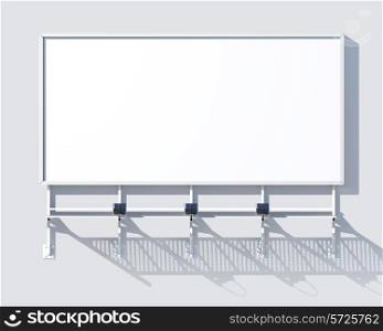 Gallery billboard blank advertising frame isolated on white background vector illustration