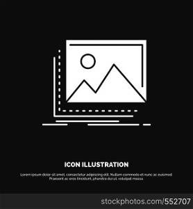 gallery, image, landscape, nature, photo Icon. glyph vector symbol for UI and UX, website or mobile application. Vector EPS10 Abstract Template background