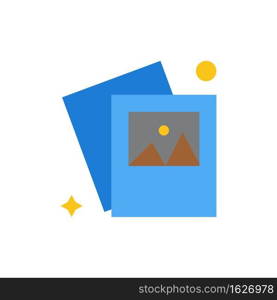 Gallery, Image, Photo  Flat Color Icon. Vector icon banner Template