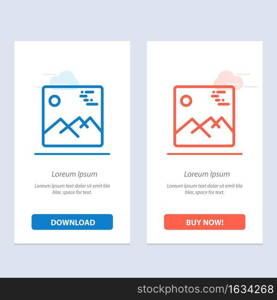 Gallery, Image, Picture, Canada  Blue and Red Download and Buy Now web Widget Card Template