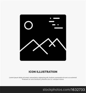Gallery, Image, Picture, Canada solid Glyph Icon vector