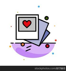 Gallery, Photo, Love, Wedding Abstract Flat Color Icon Template