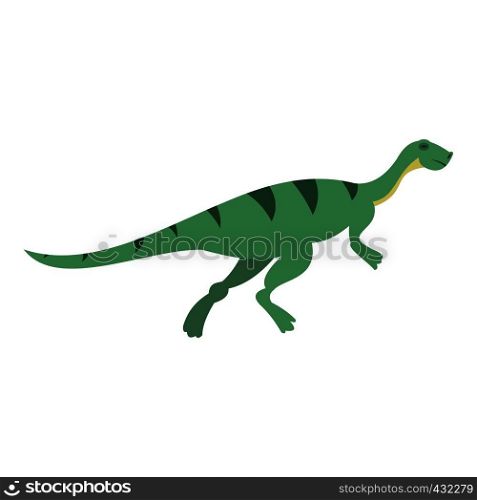 Gallimimus dinosaur icon flat isolated on white background vector illustration. Gallimimus dinosaur icon isolated