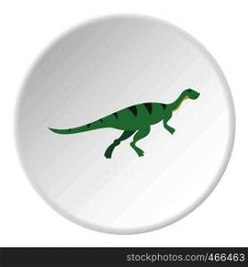 Gallimimus dinosaur icon in flat circle isolated on white background vector illustration for web. Gallimimus dinosaur icon circle