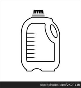 Gallon Of Milk Icon, Big Plastic Bottle Vector Art Illustration