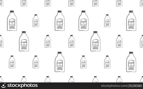 Gallon Of Milk Icon Seamless Pattern, Big Plastic Bottle, Milk Container Vector Art Illustration