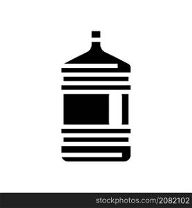 gallon water glyph icon vector. gallon water sign. isolated contour symbol black illustration. gallon water glyph icon vector illustration