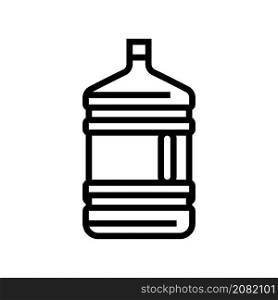 gallon water line icon vector. gallon water sign. isolated contour symbol black illustration. gallon water line icon vector illustration