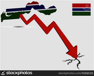 Gambia economic crisis concept Vector illustration eps 10. Gambia economic crisis concept Vector illustration