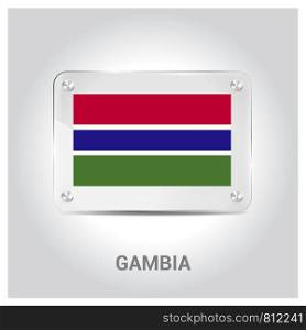 Gambia flag design vector