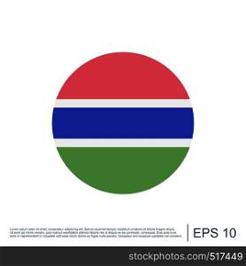 Gambia Flag Icon Template