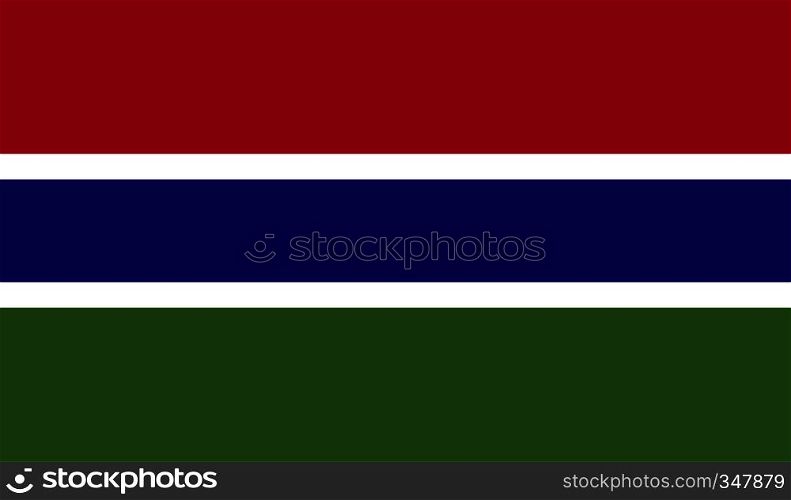 Gambia flag image for any design in simple style. Gambia flag image