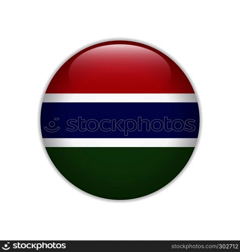 Gambia flag on button