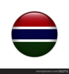 Gambia flag on button