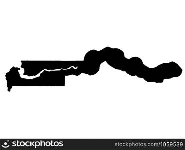 Gambia Map silhouette Vector illustration eps 10.. Gambia Map silhouette Vector illustration eps 10