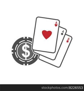 Gambling icon logo illustration vector