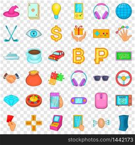 Gambling icons set. Cartoon style of 36 gambling vector icons for web for any design. Gambling icons set, cartoon style