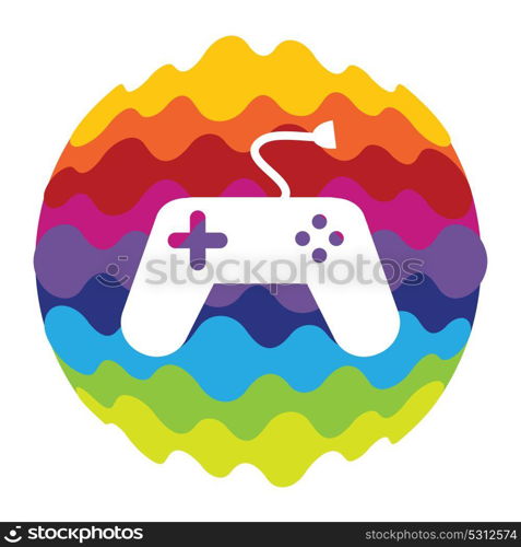 Game and Fun Rainbow Color Icon for Mobile Applications and Web Vector Illustration EPS10. Game and Fun Rainbow Color Icon for Mobile Applications, Web