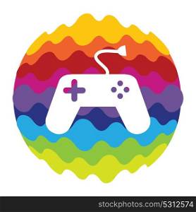 Game and Fun Rainbow Color Icon for Mobile Applications and Web Vector Illustration EPS10. Game and Fun Rainbow Color Icon for Mobile Applications, Web