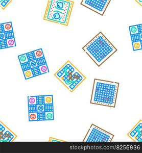game board table play vector seamless pattern thin line illustration. game board table play vector seamless pattern
