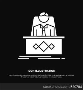 game, Boss, legend, master, CEO Icon. glyph vector symbol for UI and UX, website or mobile application. Vector EPS10 Abstract Template background