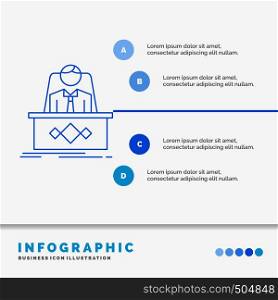 game, Boss, legend, master, CEO Infographics Template for Website and Presentation. Line Blue icon infographic style vector illustration. Vector EPS10 Abstract Template background
