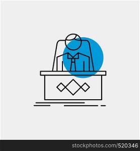 game, Boss, legend, master, CEO Line Icon. Vector EPS10 Abstract Template background