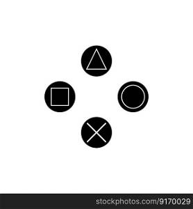 game console button icon logo vector design