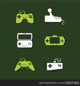 game console joystick. game console joystick controller vector art illustration