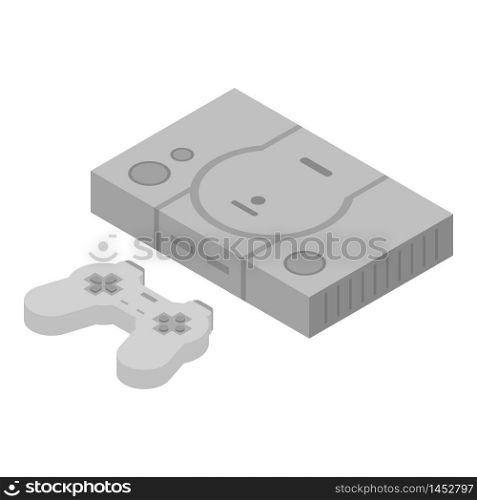 Game console station icon. Isometric of game console station vector icon for web design isolated on white background. Game console station icon, isometric style