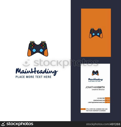 Game controller Creative Logo and business card. vertical Design Vector