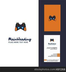 Game controller Creative Logo and business card. vertical Design Vector