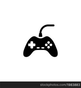 Game Controller, Gamepad, Joystick. Flat Vector Icon illustration. Simple black symbol on white background. Game Controller, Gamepad, Joystick sign design template for web and mobile UI element. Game Controller, Gamepad, Joystick Flat Vector Icon