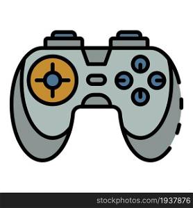 Game controller icon. Outline game controller vector icon color flat isolated. Game controller icon color outline vector