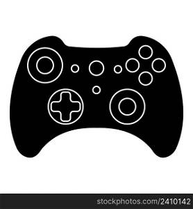 Game controller silhouette outlines gamepad x box, vector joystick gamepad for games
