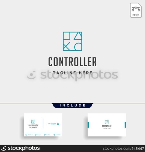 game controller simple logo line template vector icon element - vector. game controller simple logo line template vector icon element