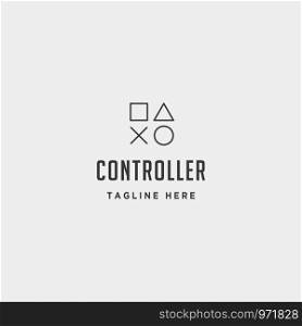 game controller simple logo line template vector icon element - vector. game controller simple logo line template vector icon element