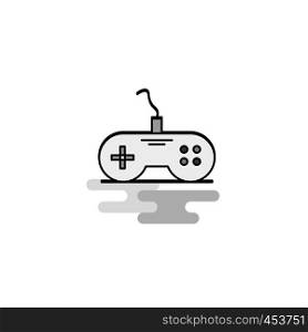 Game controller Web Icon. Flat Line Filled Gray Icon Vector