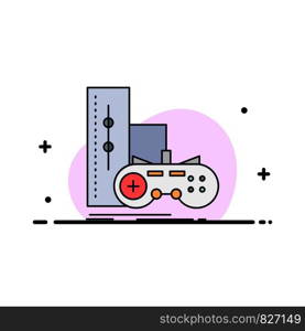 game, gamepad, joystick, play, playstation Flat Color Icon Vector