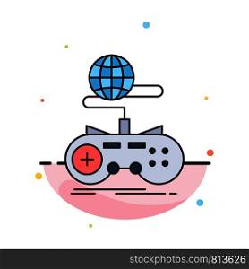 Game, gaming, internet, multiplayer, online Flat Color Icon Vector