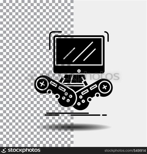 Game, gaming, internet, multiplayer, online Glyph Icon on Transparent Background. Black Icon. Vector EPS10 Abstract Template background
