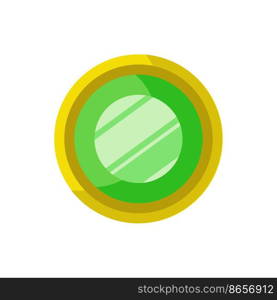 Game gem cartoon icon. Award amulet and asset interface. Jewelry achievement insignia and diamond token. Cartoon precious trophy vector illustration