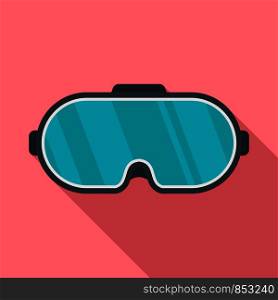 Game goggles icon. Flat illustration of game goggles vector icon for web design. Game goggles icon, flat style