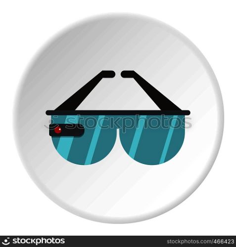 Game headset icon in flat circle isolated on white background vector illustration for web. Game headset icon circle