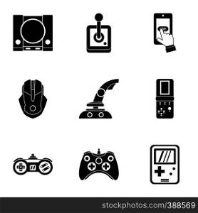 Game icons set. Simple illustration of 9 game vector icons for web. Game icons set, simple style