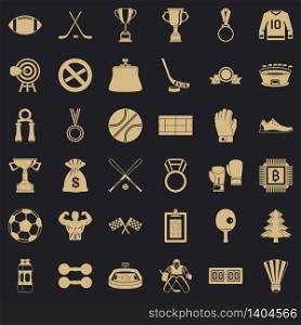 Game icons set. Simple style of 36 game vector icons for web for any design. Game icons set, simple style