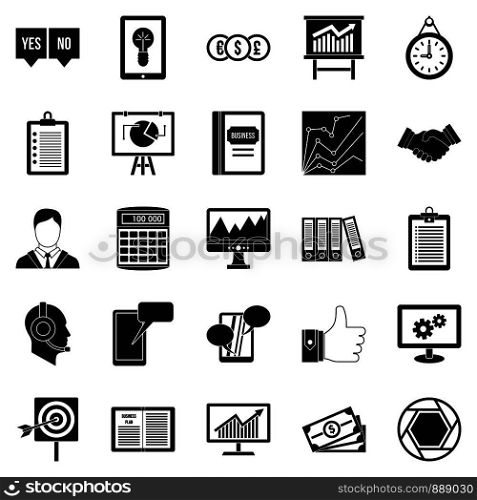 Game industry icons set. Simple set of 25 game industry vector icons for web isolated on white background. Game industry icons set, simple style